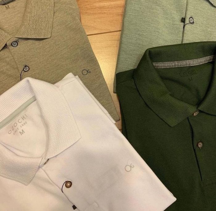 Camisa Gola Polo Social Masculina Slim Algodão Casual Ogochi P ao XG