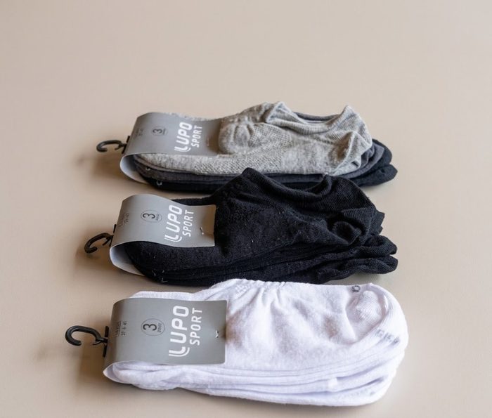 Kit 6 Pares Meias Soquete Invisível Lupo Algodão Unissex 33-48