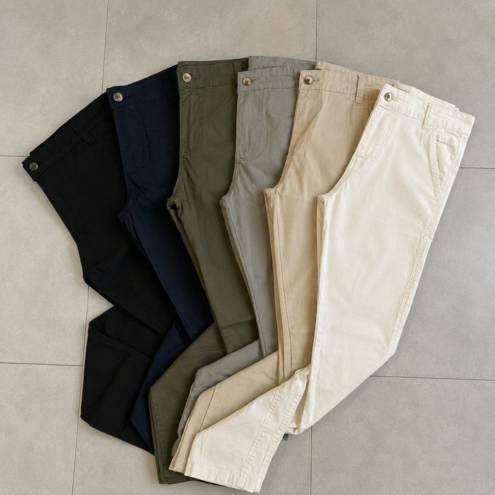 Kit 3 Calças Masculinas Social Alfaiataria Sarja Lycra Chino 38 a 48