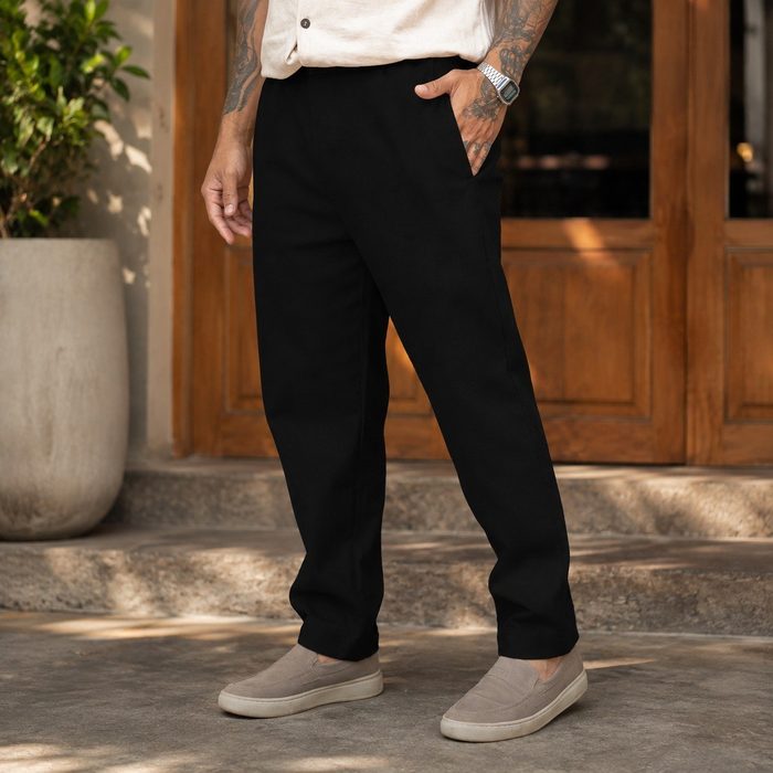 Calça Linho Masculino Social Casual C/bolsos Tecido Premium P ao GG