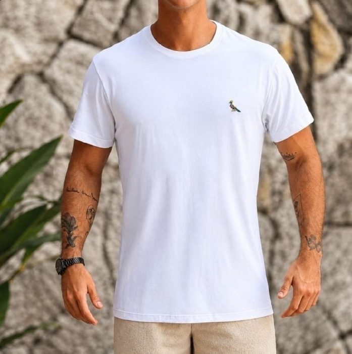 Camiseta Pica Pau Est Escudo Plantas Reserva Branco