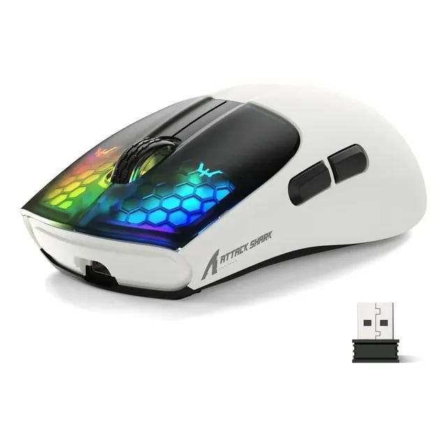 2x Mouse Gamer Sem Fio Attack Shark X5 RGB
