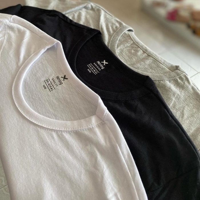 Kit Com 3 Camisetas Slim Hering P ao XG