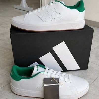 Tênis Masculino E Feminino Advantage 2.0 Adidas Branco E Verde 34 ao 40