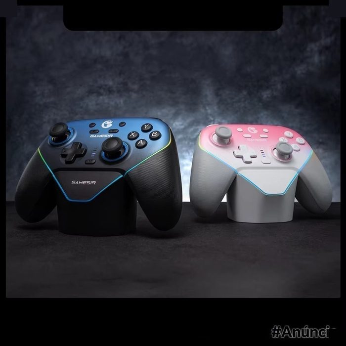 Controle Com Dock e Sem Fio Gamesir SuperNova Hall Effect ROSA E PRETO