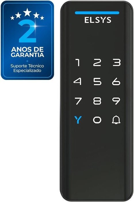 🔐 Elsys Fechadura Digital Sobrepor DS1100V - Senha ou Tag - Preta