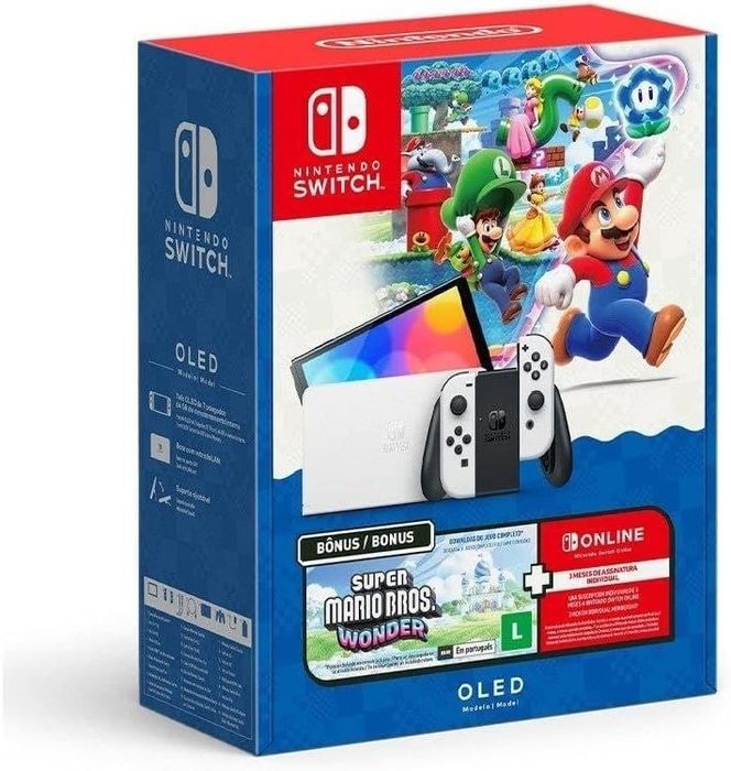 🎮 Nintendo Switch OLED + Super Mario Bros. Wonder + 3 Meses Online