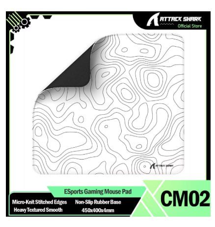 Mousepad Attack Shark CM02, base de borracha antiderrapante 450x400x4mm