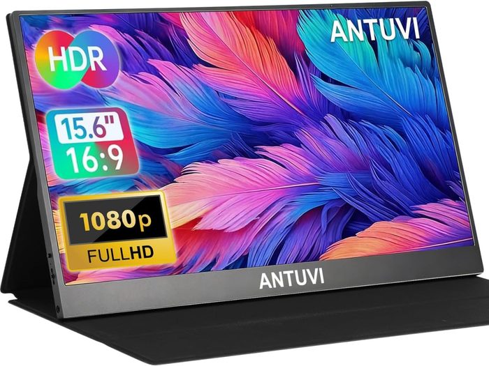 ANTUVI Monitor Portátil 15.6''+ Case, 1080P, MINI Segunda de Notebook Extensor De Tela