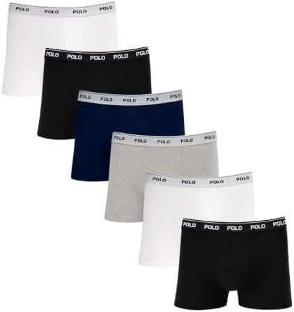 Kit 6 Cuecas Boxer Masculina Polostar Cotton Algodão Plus Size Confortável G1 ao G3