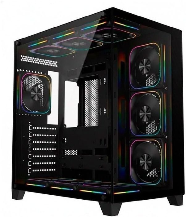 Gabinete Gamer Liketec Zeus V3, ATX, Frontal e Lateral em Vidro Temperado, Sem Fans