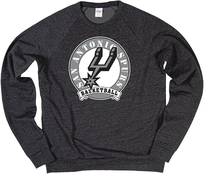 Blue 84 Moletom de gola redonda padrão NBA oficialmente licenciado Tri-Blend Preto