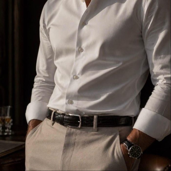 Camisa Social Masculina Manga Longa Elastano Stretch G ao G1