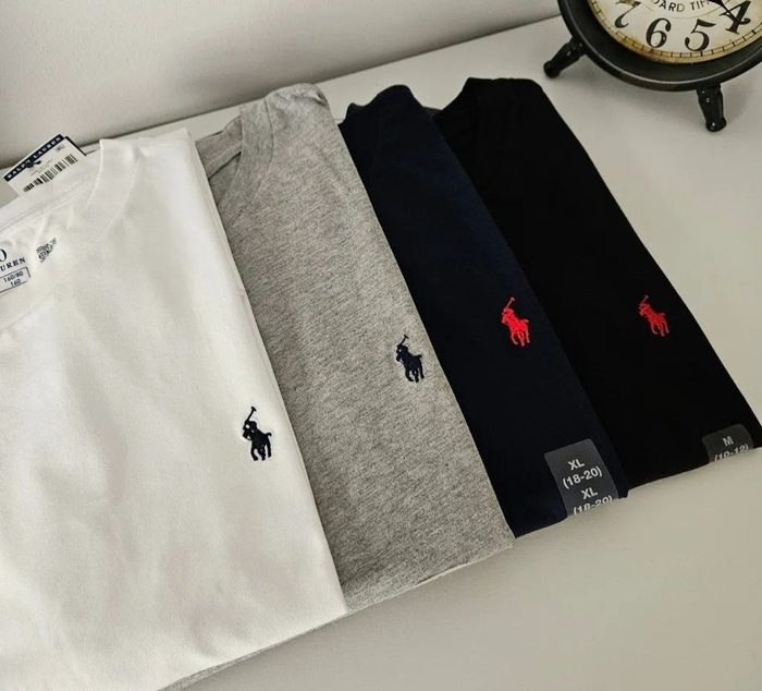 Camiseta Ralph Lauren Preta Basica Masculina Lisa Algodão P ao XXL