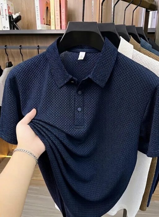 Camisa Polo Texturizada Masculina Old Money Casual Premium P ao G1