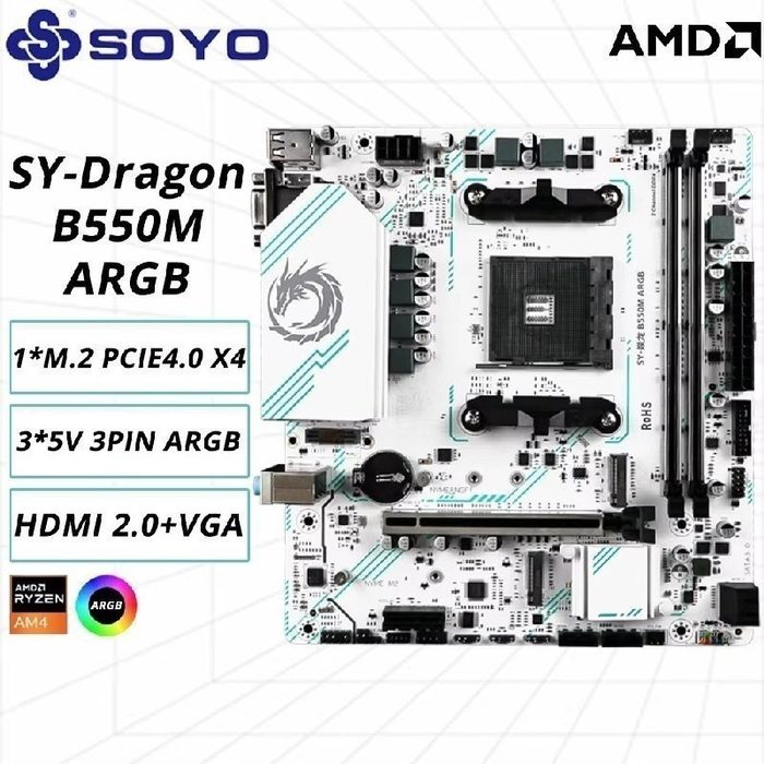 PLACA MÃE B550M SOYO AM4