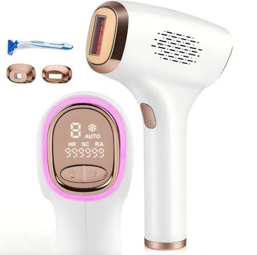 IPL Depilador 3 em 1 com Resfriamento de Gelo, 36W 999.999+ Flashes para Remoção de Pelos em Casa, Dispositivo de Luz Pulsada 110-240V para