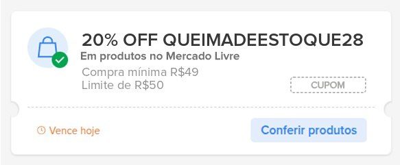 🎟 Cupom: QUEIMADEESTOQUE28
