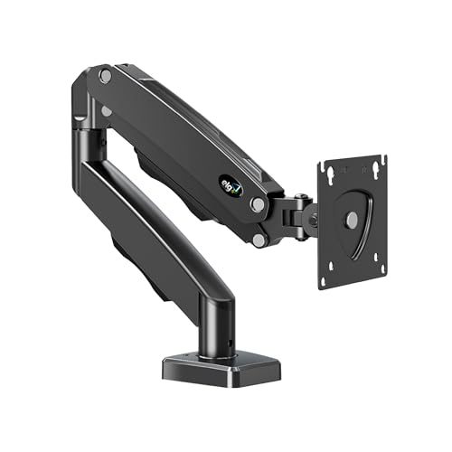 ELG, F80N, Suporte Articulado de Mesa, Pistão a Gás, Design Compacto e Retrátil, Ergonômico, Monitores 17'' a 35'', 2kg a 9kg, Preto