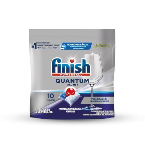 Finish Quantum All in 1 Detergente para Lava Louças em Tabletes 10 unidades
