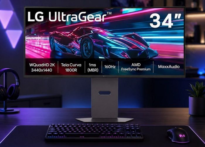 Monitor LG Ultragear 34" QHD 160Hz 1ms