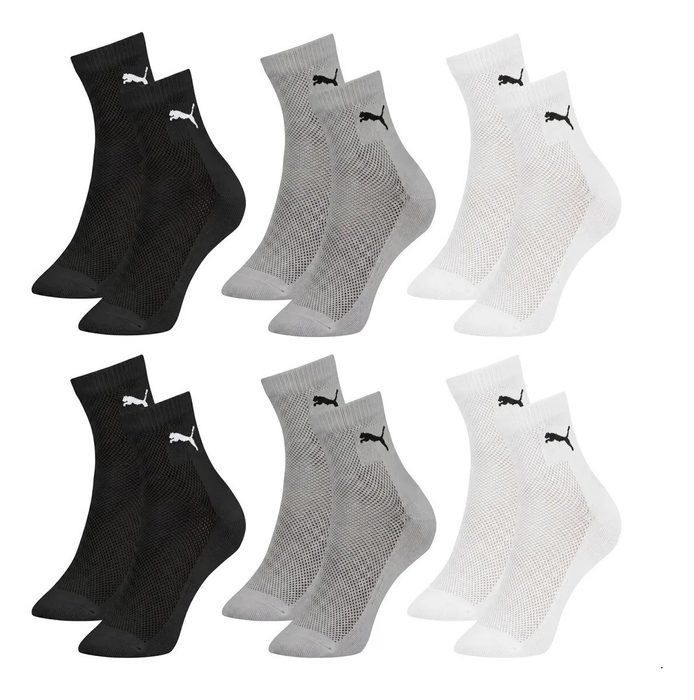 🛒Kit 6 Pares Meias Puma Cano Médio Esportiva Algodão Original