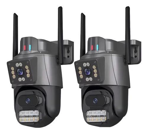 Kit 2 Câmeras de Segurança IP App Icsee Lente Dupla Preto
