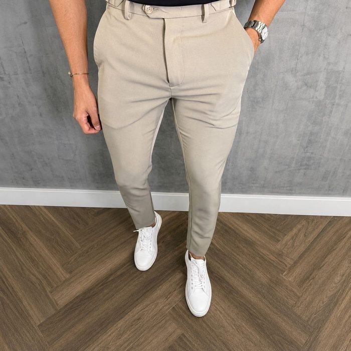 Calça Social Alfaiataria Masculina Malha Elastano Stretch 38 ao 50