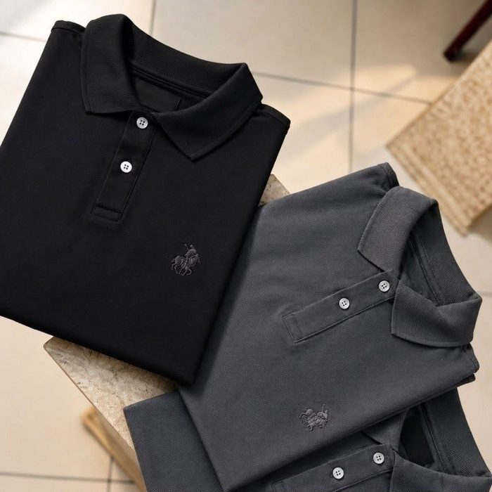 Kit 2 Camisa Polo Piquet Masculina Casual Premium P ao GG