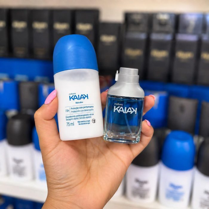 Kit Presente Kaiak Perfume 25ml + Desodorante Roll-on 75ml + Sacola De Presente