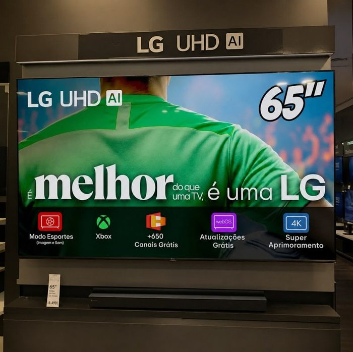 Smart TV LG UHD AI UA75 65 polegadas HDR10 Pro
