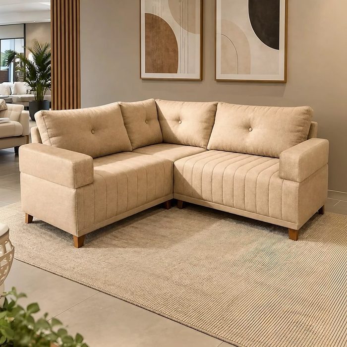 Sofá De Canto Canto Leona Plus 354 cm x 82 cm x 60 cm Bom Pastor 4 cores