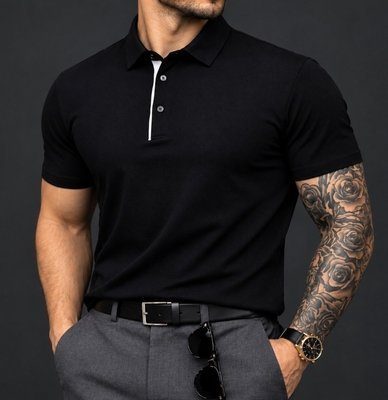 Camisa Polo Masculina Tecido Tech Confortável Casual P ao G1