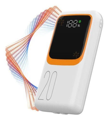 Carregador Portátil Powerbank Turbo Rápido 20000mAh com Cabos