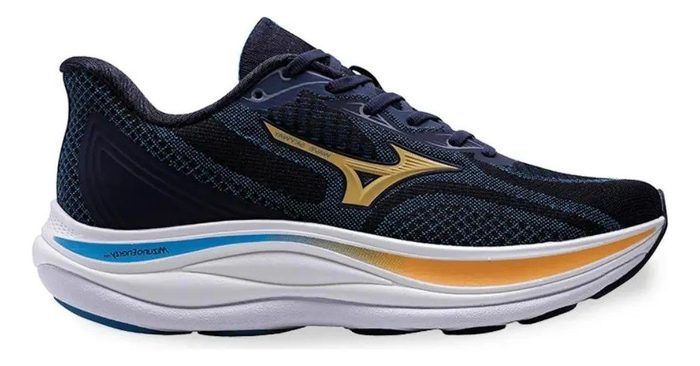 🛒Tenis Mizuno Wave Skyway Masculino Performance Corrida Azul-escuro
