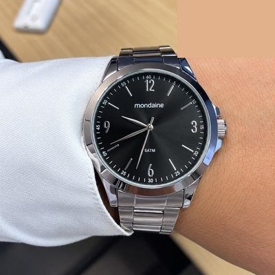 Relogio Mondaine Masculino Casual Prateado