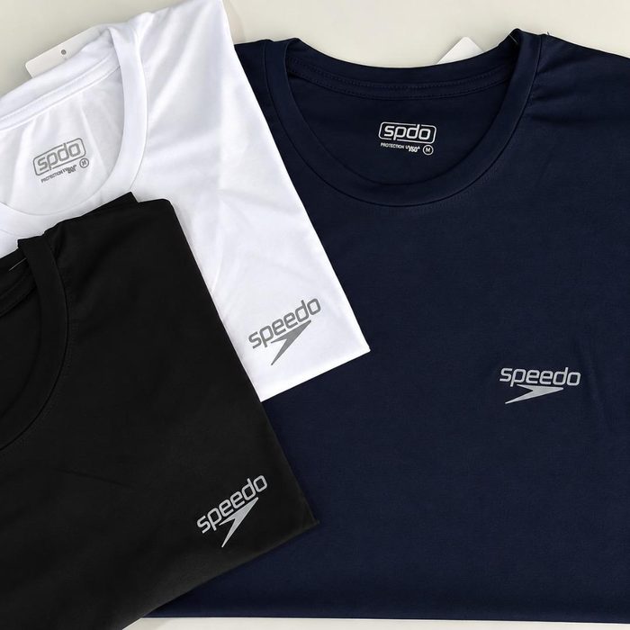 camiseta speedo dry fit kit 2 unidades