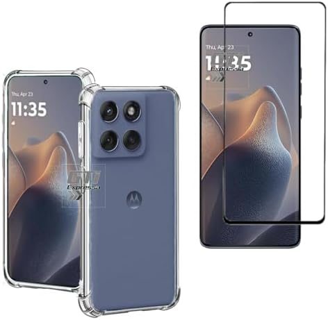 Kit Capa Anti Impacto e Película Para Motorola Moto Edge 60 Fusion