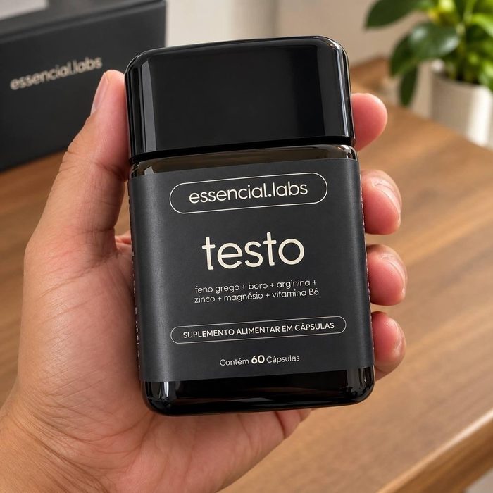 suplemento essencial labs testo essencial 60 capsulas