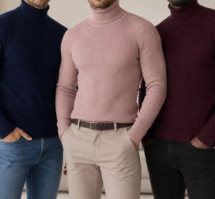 Kit 3 Blusa Cacharrel Gola Alta Masculina Inverno Estiloso PP ao GG