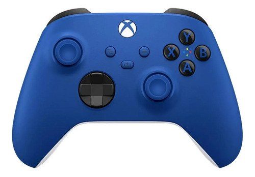 controle microsoft xbox sem fio shock blue velocity green