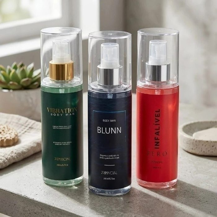 perfumes primacial kit body splash vibration blunn infalivel fero