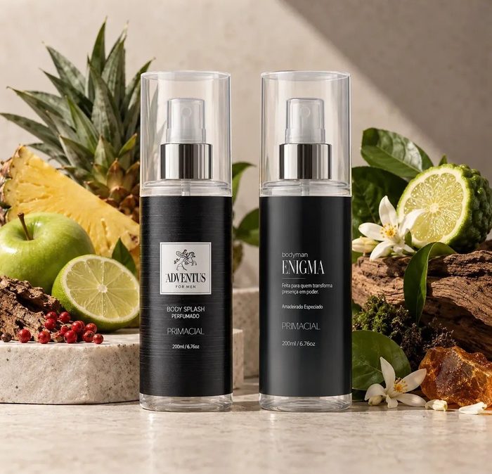 perfumes primacial kit body splash adventus e enigma 200ml