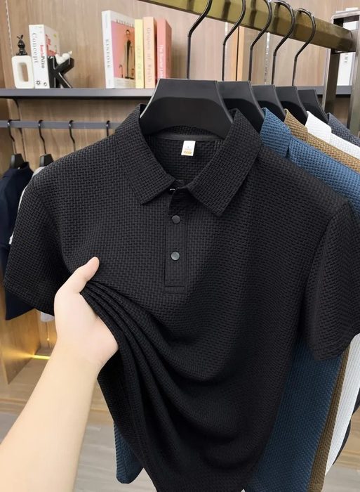 Camisa Polo Texturizada Masculina Old Money Casual Premium P ao G1