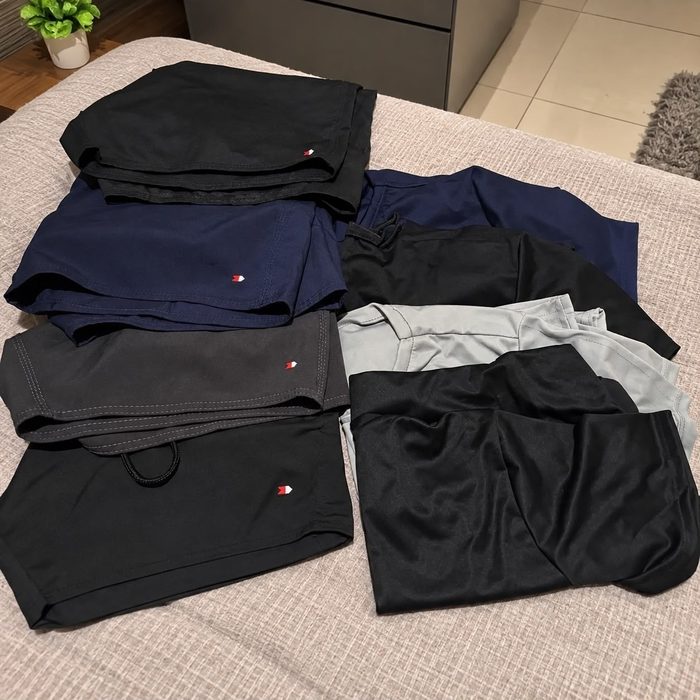 roupas fitness sandrini kit 8 peças dry fit 4 camisetas 4 shorts