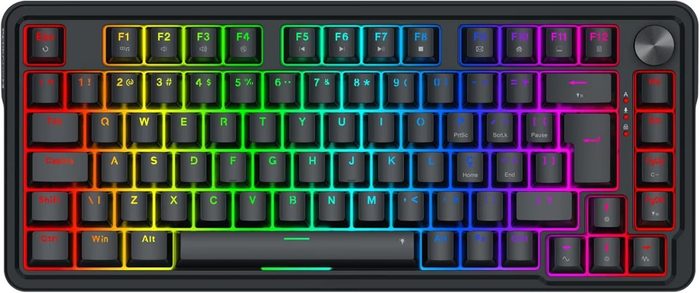 teclado redragon ucal k673rgb-m 75% abnt2 8k