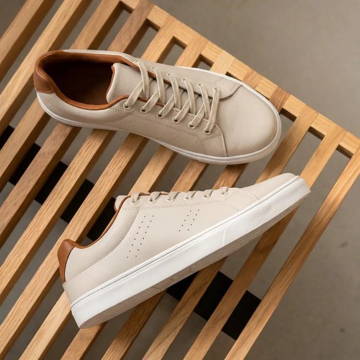 tênis off casual social couro masculino