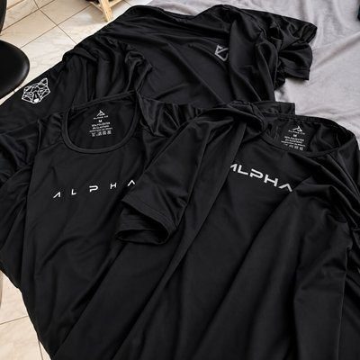 camisetas dry all black alpha kit 5