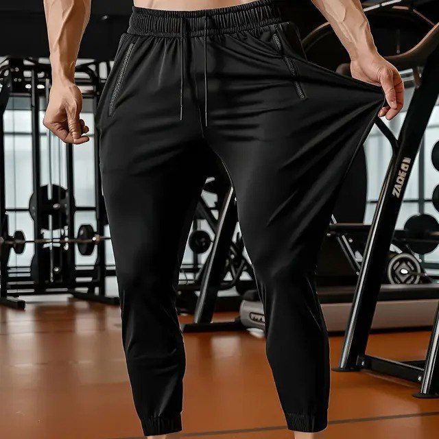 calça jogger tactel esportiva academia slim treino