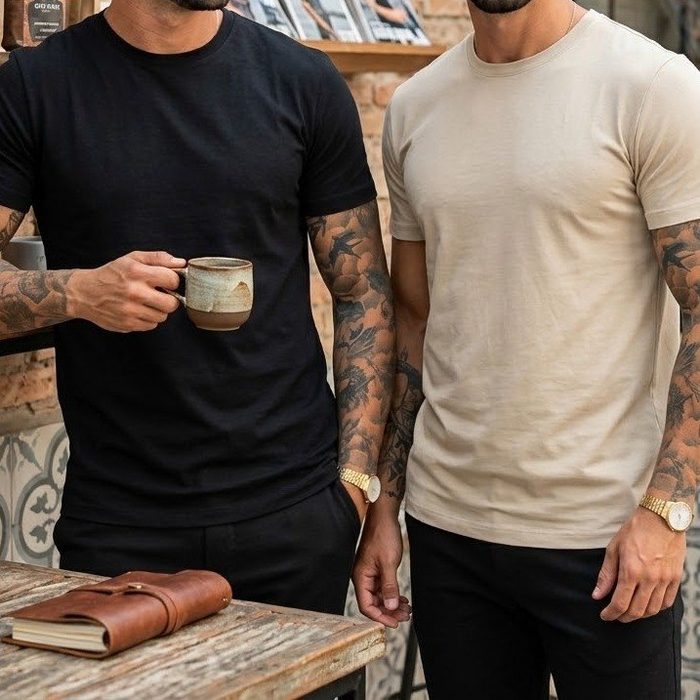camiseta masculina malha peruana premium kit 2